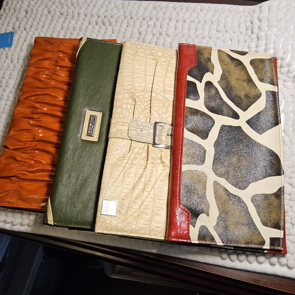 4 Preloved Miche Bag Shell  - Orange, Green, Cream, Red